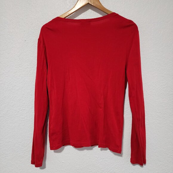Bundle Of Two Red Polo Ralph Lauren Long Sleeve Top Large - Picture 6 of 8